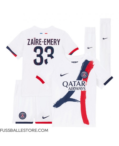 Günstige Paris Saint-Germain Warren Zaire-Emery #33 Auswärts Trikotsatzt Kinder 2025-26 Kurzarm (+ Kurze Hosen) Günstige Paris Saint-Germain Warren Zaire-Emery #33 Auswärts Trikotsatzt Kinder 2025-26 Kurzarm (+ Kurze Hosen)